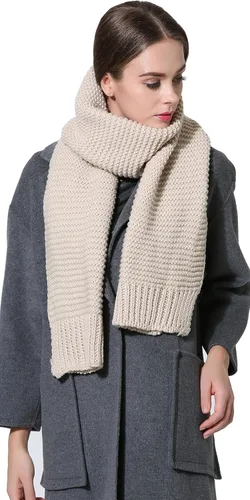 Vista 2 de NEOSAN Bufanda gruesa de punto trenzado grueso para mujer y hombre