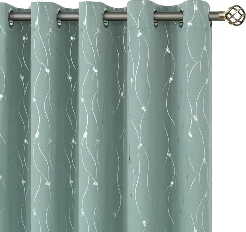 Vista 55 de BGment Cortinas cortas de oscurecimiento de habitación de 45 pulgadas de largo para ventanas pequeñas, cortinas con aislamiento térmico con ojales