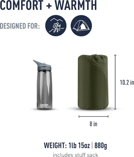Vista 2 de Sea to Summit Camp Plus - Tapete de espuma autoinflable para dormir, para campamento, cónico, regular (72 x 20 x 3 pulgadas)