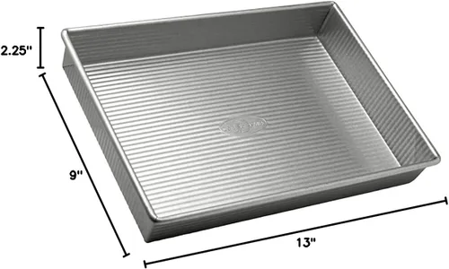 Vista 10 de USA Pan Bakeware - Bandeja rectangular para hornear pasteles, 9 x 13 pulgadas, revestimiento antiadherente y de liberación rápida, acero aluminizado