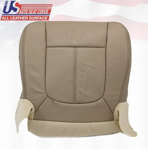 Vista 3 de 2011-2016 para Ford F250 Lariat Driver Bottom Seat Cover Perforated Leather Tan