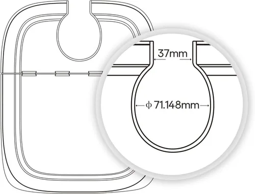Vista 4 de EVERIE Contenedor versátil de 12 cuartos de galón con estante integrado y tapa plegable con bisagras y funda aislada compatible con todas
