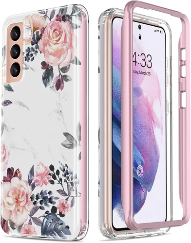 Vista 10 de ESDOT - Funda protectora para celular Samsung Galaxy S21, de grado militar, resiste caídas de 21 pies (probado), con diseños modernos, para niñas