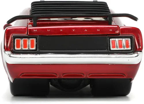 Vista 5 de Jada Big Time Muscle 1:24 1970 Ford Mustang Boss 429 - Auto fundido a presión, color rojo caramelo, juguetes para niños y adultos