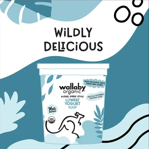 Vista 4 de Wallaby Organic Yogur de leche entera griega australiana, liso, 32 onzas, orgánico USDA