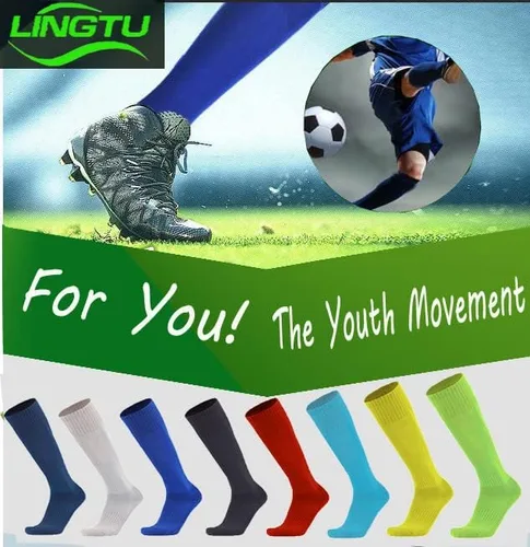 Vista 3 de Calcetines deportivos unisex hasta la rodilla, transpirables, de compresión, tubo sólido, para fútbol, fútbol, fútbol, 312 pares para niños, jóvenes