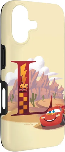 Vista 3 de Disney & Pixar - Carcasa para iPhone 17, diseño de letra L con monograma de letras L Lightning McQueen