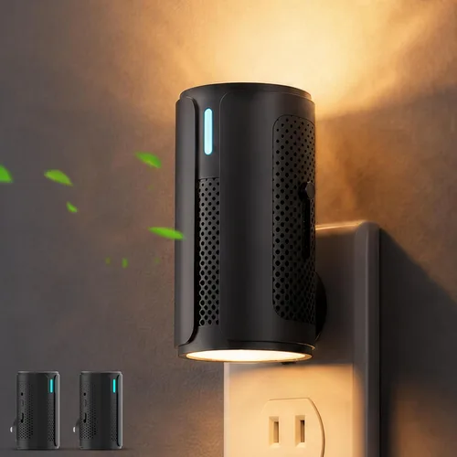 Vista 11 de L LOHAS LED Purificador de aire enchufable con luz nocturna, purificadores