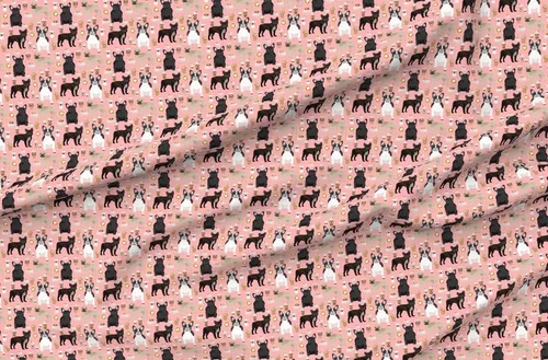 Vista 4 de Spoonflower Tela – Bulldogs franceses de café, lindos franceses, los mejores perros Bulldog Frenchie y estampados en tela de gasa, vestidos de moda