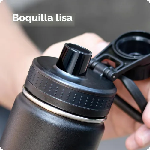 Vista 2 de Spout Lid for Hydro Flask 12 16 18 20 32 40 64oz Wide Mouth Bottle Negro 1 paquete