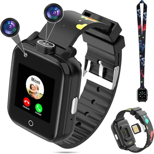 Vista 12 de OKYUK Reloj inteligente con GPS 4G para niñas y niños, IP67, impermeable, deportivo, reloj inteligente para niños, con cámara, WiFi, videollamada
