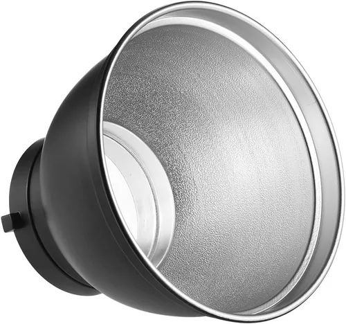 Vista 2 de Andoer Lámpara de difusor plano reflector estándar de 7 pulgadas con rejilla de panal de 60° para montaje Bowens para Flash Studio Strobe Speedlite