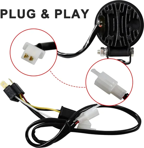 Vista 6 de SAUTVS Luces LED auxiliares de conducción para Can Am Ryker, luces antiniebla auxiliares con soportes de montaje para Can-Am Ryker 600 900 Sport &
