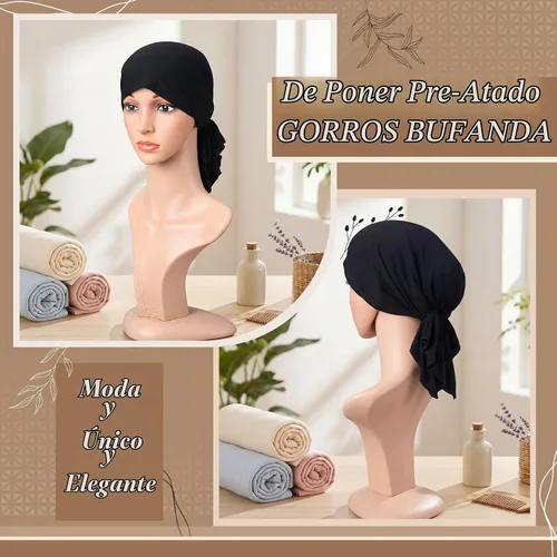 Vista 6 de Syhood Slip on Pre Tied Head Scarves for Women