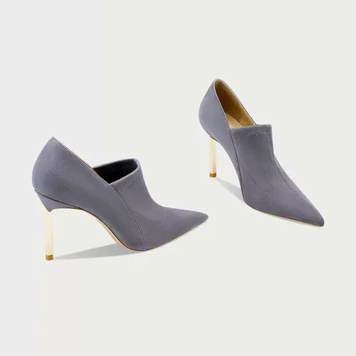 Vista 3 de Saekcted Zapatos de tacón alto de aguja para mujer, con puntera puntiaguda, sin cordones, para oficina, fiesta, lindos zapatos clásicos de 3.3