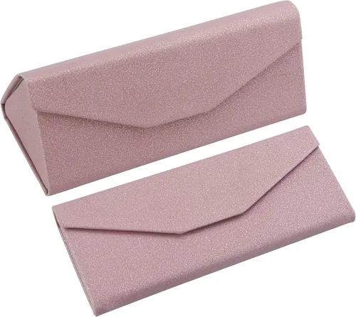 Vista 12 de VisionGlobal Paquete de 2 fundas rígidas para lentes con diseño plegable, funda portátil para gafas de sol para protección de lentes, ligera