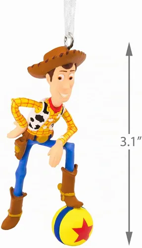 Vista 4 de Hallmark Disney/Pixar Toy Story - Adorno navideño de Woody, 1.2 x 3.1 x 1.45 pulgadas