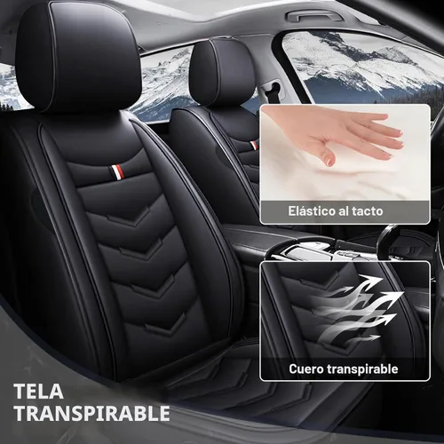 Vista 3 de Funda para Asiento de Auto 7 Plazas para Ford Expedition 2005-2025, Resistente al Desgaste Impermeable Deportiva, Funda de Asiento Deportiva de Negro