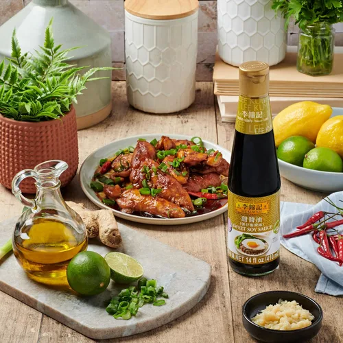Vista 9 de Lee Kum Kee Salsa de soja dulce (14 onzas – 1 paquete), vegana, no transgénicos, sin conservantes artificiales, perfecta para arroz de arcilla