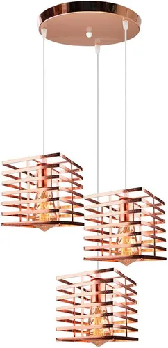 Vista 9 de Vintage Industrial Style Adjustable Hanging Light Fixture for Café, Loft, Conference Room, Hotel - Elegant Metal Cage Design(D1)