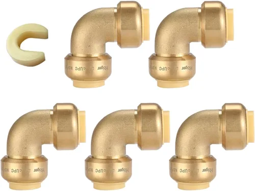 Vista 19 de Paquete de 10 acoplamientos rectos GUOFIS de 1/2" con clip de desconexión