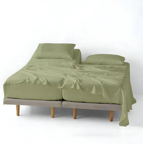 Vista 44 de ARlinen Juego de sábanas divididas tamaño Queen, 5 piezas, 100% algodón egipcio, bolsillo profundo de 16 pulgadas, ropa de cama suave de lujo