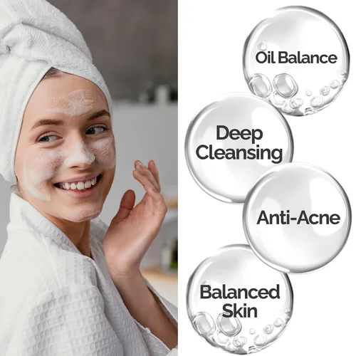 Vista 5 de Mineaderm Jabón facial con aceite de árbol de té, limpiador facial diario para pieles grasas y propensas al acné, lavado facial para mujeres