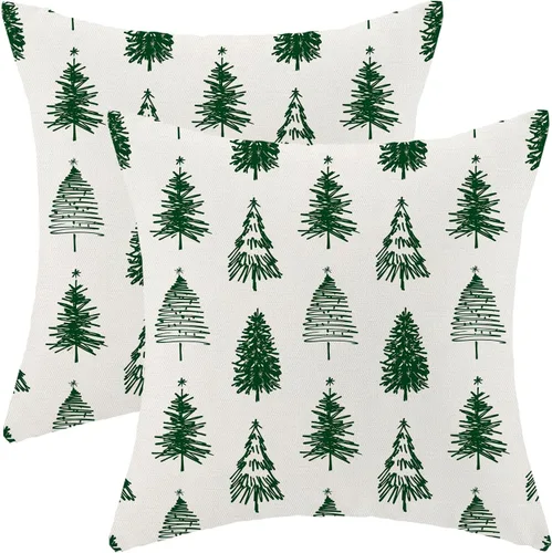 Vista 25 de Juego de 2 fundas de almohada de Halloween de 16 x 16 pulgadas, fundas de almohada de murciélagos negros y crema, fundas de cojín decorativas