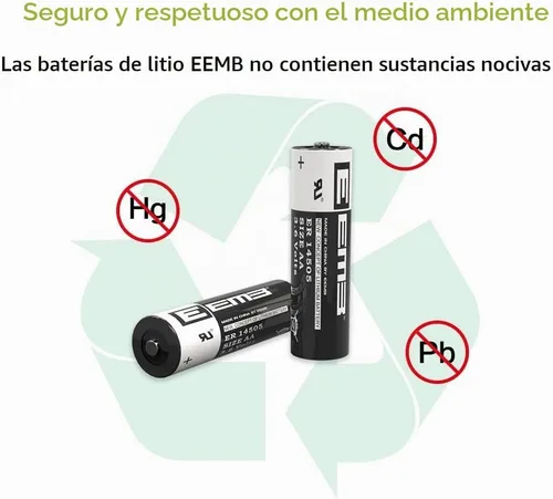Vista 9 de EEMB ER14505 3.6V AA batería de litio 2700mAh Li-SOCL₂ no recargable