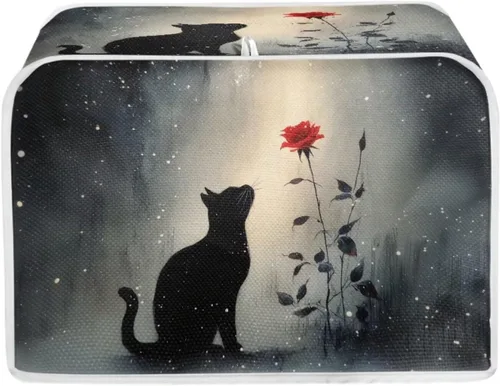 Vista 25 de Funda para tostadora Baxinh con estampado de mariposas y girasoles, 2 rebanadas, bandera americana, cubierta pequeña para electrodomésticos
