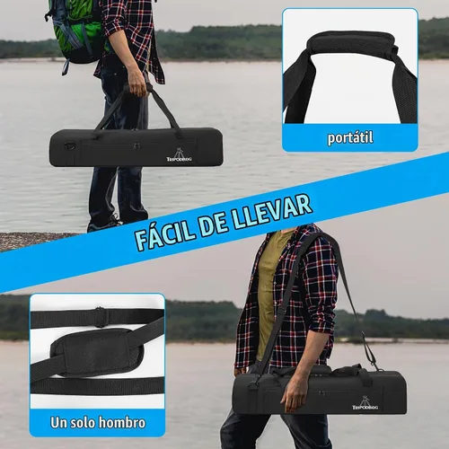Vista 6 de TORIBIO Bolsa de trípode multifuncional de 35.4 pulgadas, funda de transporte de trípode resistente, funda para soporte de música, micrófono