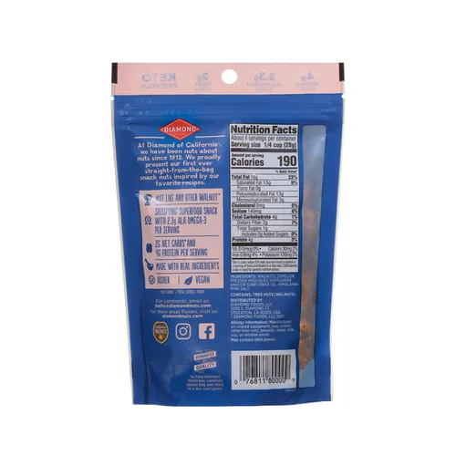Vista 2 de Diamond of California Sal rosa del Himalaya nueces de walnut, 4 oz.