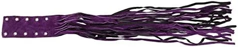 Vista 2 de Dream Motorcycle Riding - Funda de embrague de freno negro y morado con flecos de piel 21.5