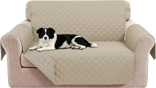 Vista 56 de Fundas para Silla Reclinable Reversibles Funda de Sofá para Mascotas Protector de Muebles Lazy Boy (Silla 23'', Beige/Beige)