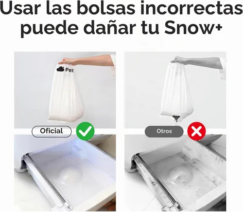 Vista 6 de PetSnowy Bolsas de arena para gatos, paquete de 50 bolsas de basura autosellantes para todas las cajas de arena autolimpiantes automáticas PetSnowy