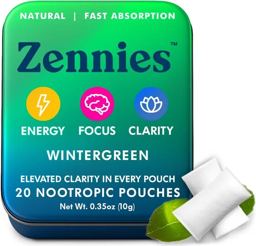 Vista 11 de Zennies - Bolsas nootrópicas de cafeína con Alpha GPC, L-tirosina y L-teanina, melena de león, Cordyceps, Reishi, sin nicotina, sin azúcar ni