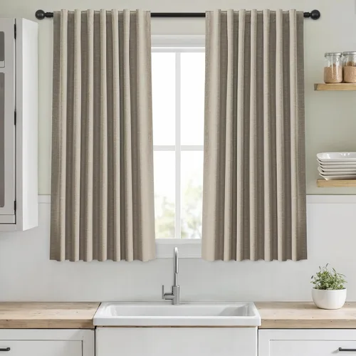 Vista 40 de Cortinas opacas de 54 pulgadas de largo para dormitorio, sala de estar, cortinas beige con aislamiento térmico, oscurecimiento de la habitación