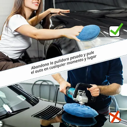 Vista 5 de 20 almohadillas aplicadoras de cera de microfibra para autos, almohadillas de espuma a granel de 5 pulgadas de diámetro, almohadillas redondas