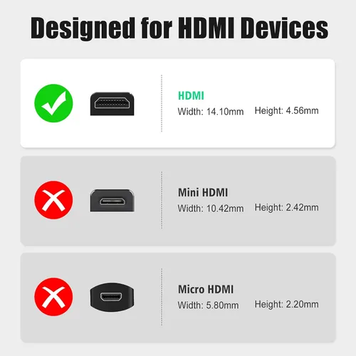 Vista 4 de AGVEE Paquete de 1 adaptador HDMI macho a HDMI hembra en ángulo de 180 grados, en forma de U 8K a 60HZ, convertidor de conector extensor