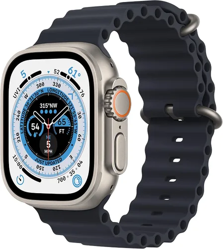 Vista 14 de Apple Watch Ultra [GPS + Celular 49mm] Caja de titanio con correa Alpine verde, pequeña (renovada)
