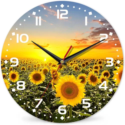 Vista 18 de Reloj para sala de estar, reloj de pared de vino abstracto, reloj de pared de madera vintage, silencioso sin tictac, funciona con pilas, números