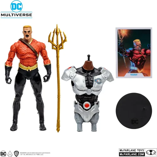 Vista 3 de McFarlane Gold Label 7" DC Multiverse Aquaman™ (Flashpoint Build-A Cyborg)