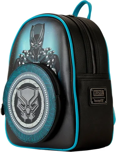 Vista 2 de Loungefly Marvel Wakanda Forever Mini-mochila Black Panther, exclusiva de Tienda