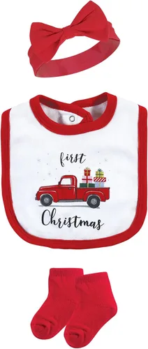 Vista 3 de Hudson Baby Conjunto de canastilla de algodón unisex para bebé
