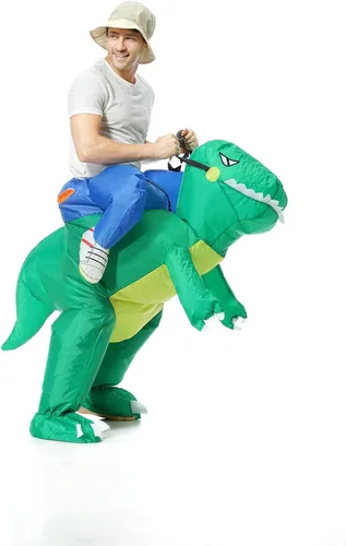 Vista 6 de EONPOW Disfraz inflable de dinosaurio de Halloween