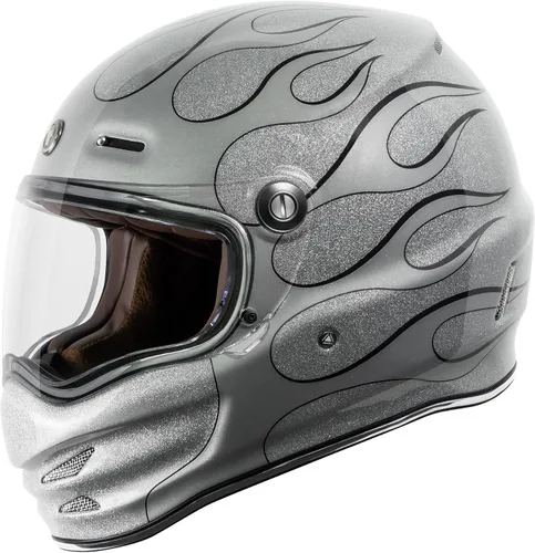 Vista 9 de Casco Torc T-9 Retro de Cara Completa Deep Stage Blanco satinado