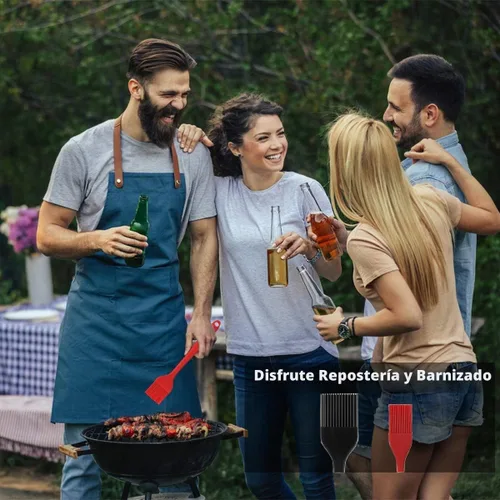 Vista 7 de Hhyn Juego de Cepillos de Silicona para Repostería 2 Piezas Resistente al Calor para Esparcir Aceite, Mantequilla, Salsa para Barbacoa, Parrilla 2