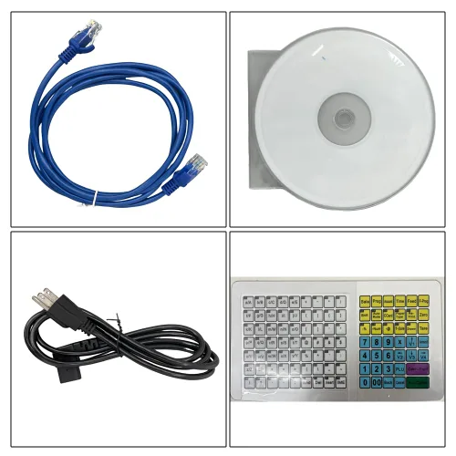 Vista 9 de INTBUYING Báscula de computación de precio digital Capacidad de 33 libras Báscula comercial de alimentos Báscula al por menor con etiqueta Impresora