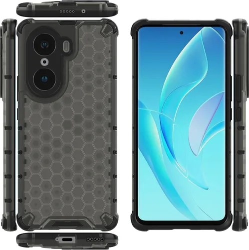 Vista 178 de Pzwoxukhov Funda compatible con Huawei Nova 3i, compatible con Huawei P Smart+ 2018 Honeycomb Anti-Drop Shock-Absorbing Case Negro