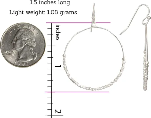 Vista 3 de SPUNKYsoul Aretes de Aro en Forma de Lágrima para Mujeres Aretes Colgantes de Cuentas Bohemio-Chic, Joyería Elegante para Mujeres, Esposas